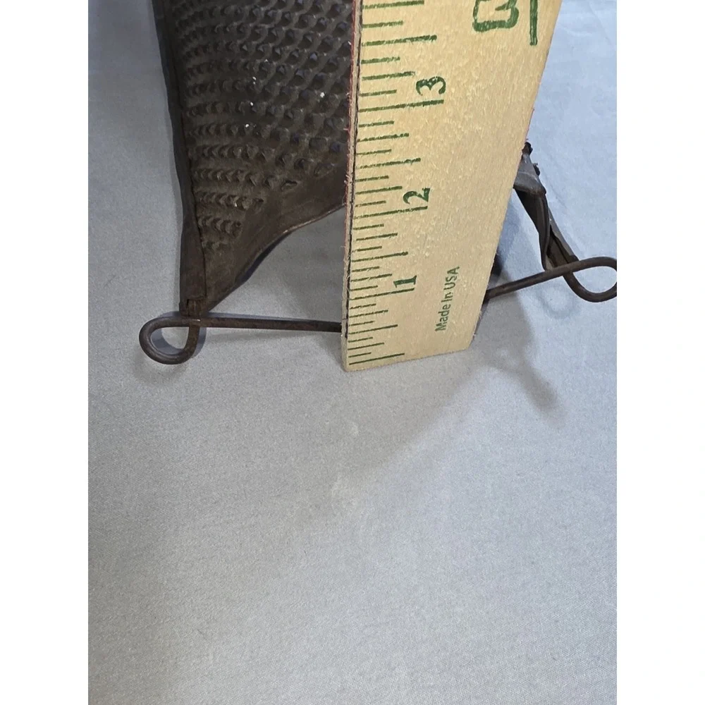 Vintage Metal Hand Grater Wood Handle Primitive Farmhouse Kitchen Rustic Decor